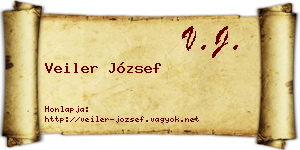Veiler József névjegykártya